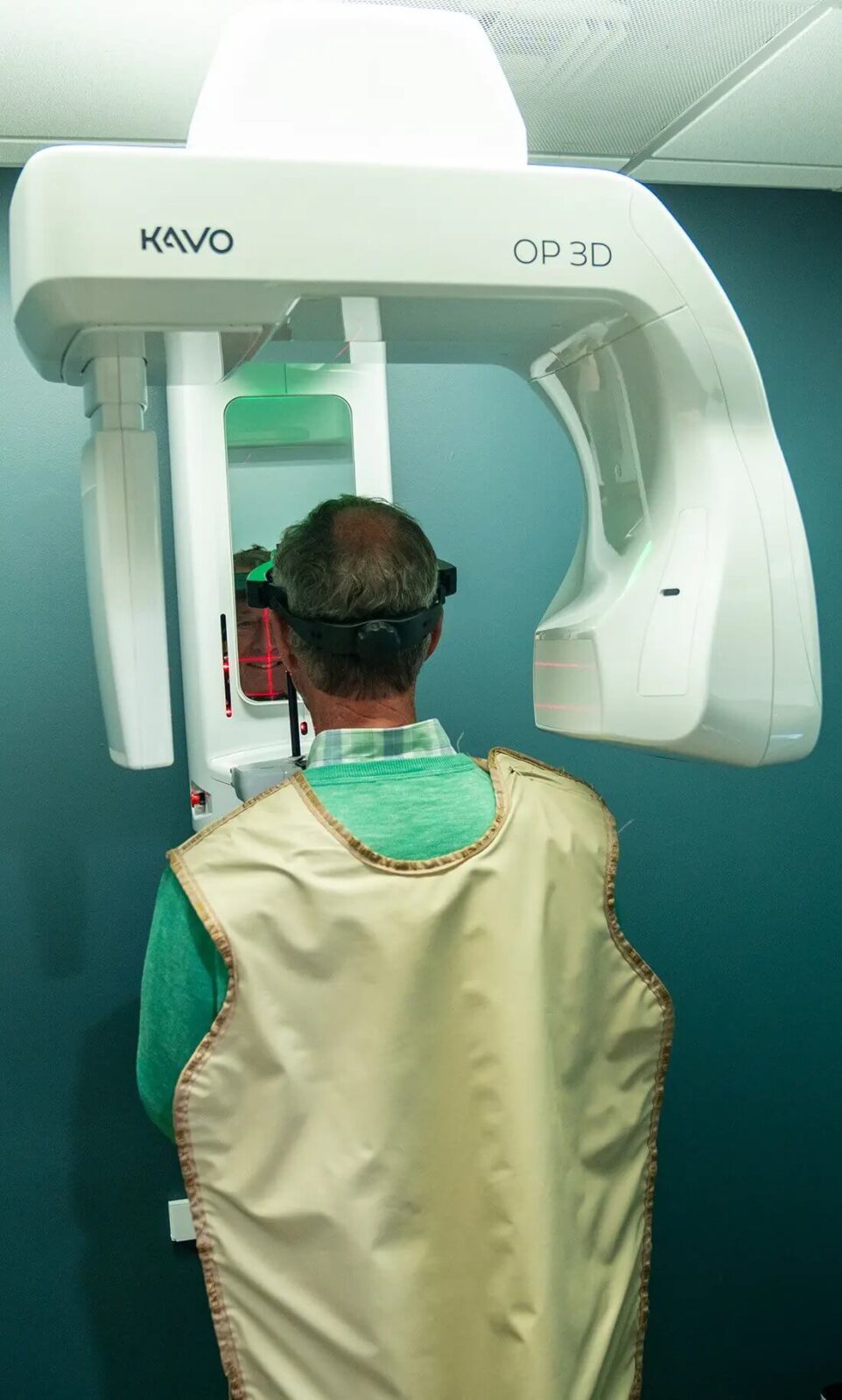 Man undergoing treatment process