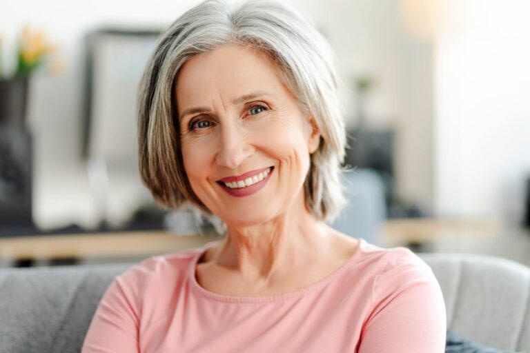 Happy confident senior woman