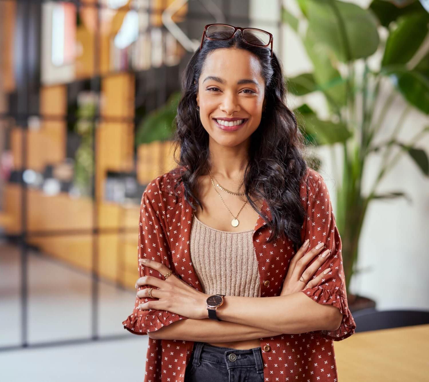 smiling young and confident woman