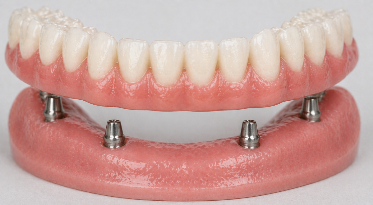 Implant supported dentures