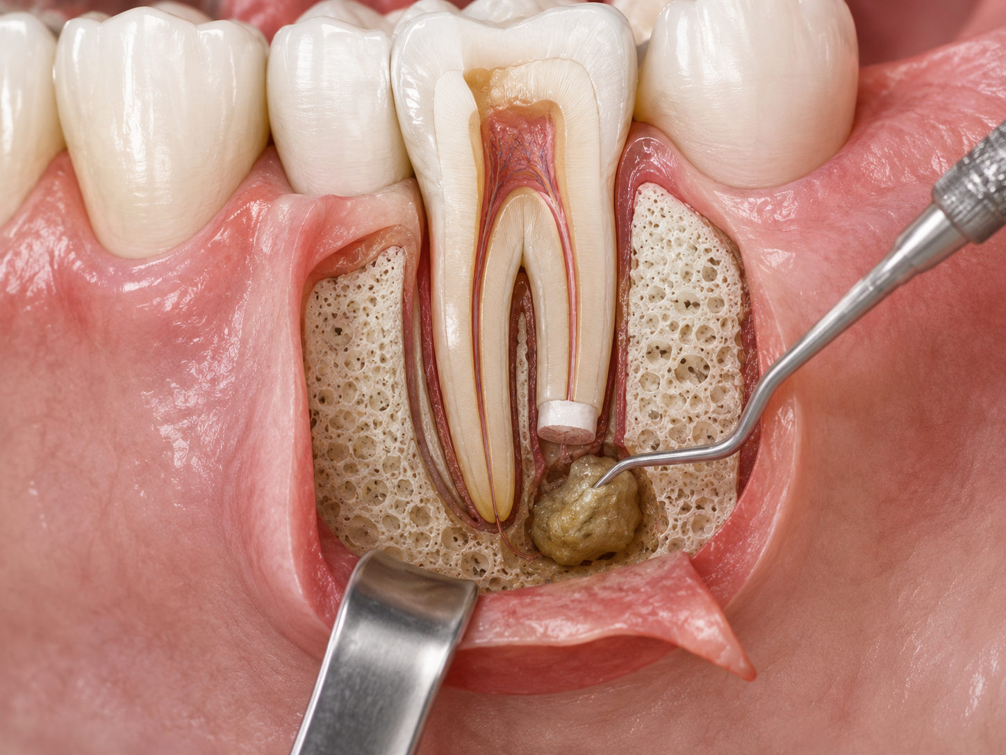 Dental apicoectomy procedure